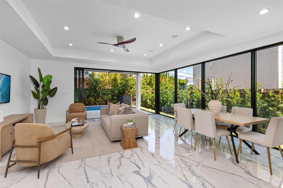 Furnished interior view inside a new home in , Fort Lauderdale (Image 27). Furnished interior view inside a new home in , Fort Lauderdale (Image 27).