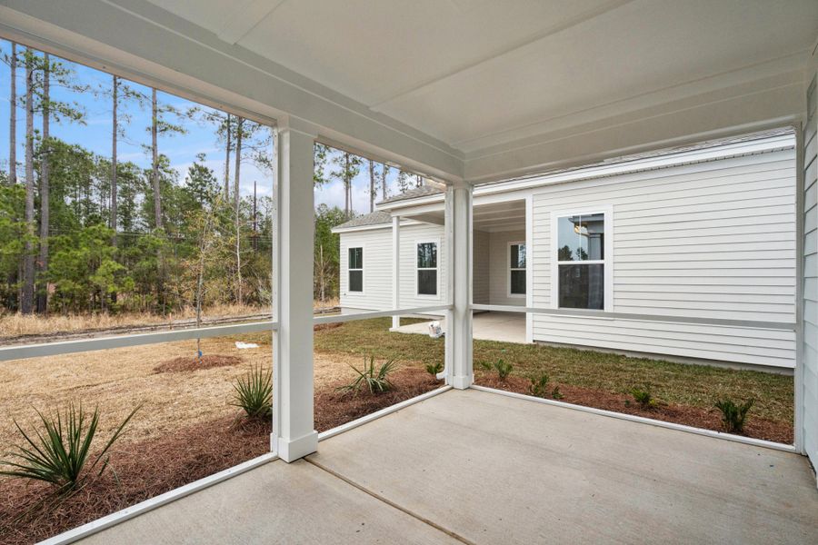 Exterior details and patio area of a home in Single Family Homes at Nexton, Summerville (Image 29).