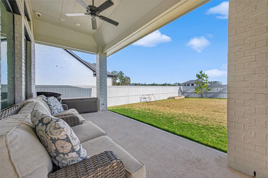 Exterior details and patio area of a home in , Magnolia (Image 22). Exterior details and patio area of a home in , Magnolia (Image 22).