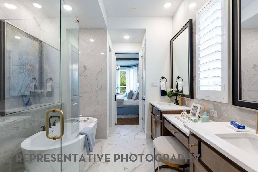 Furnished interior view inside a new home in Elyson, Katy (Image 9).