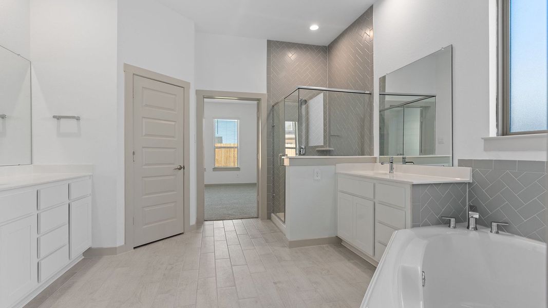 Representative furnished interior of a home built from the Plan by D.R. Horton in Davis Harbor, League City (Image 5).