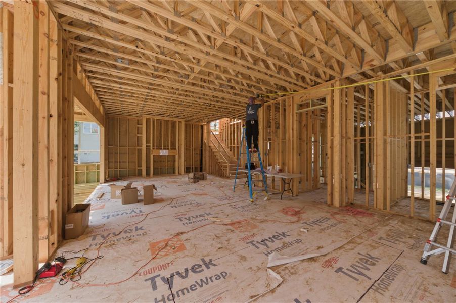 In-progress construction of a new home in , Houston, TX (Image 33).