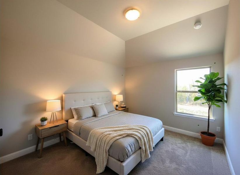 Bed 4 with vaulted ceiling & an ensuite bathroom
