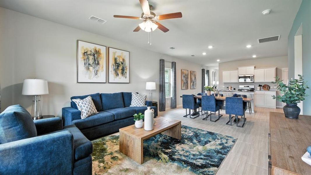 Furnished interior view inside a new home in Monarch at the Meadows, Ponder (Image 15).