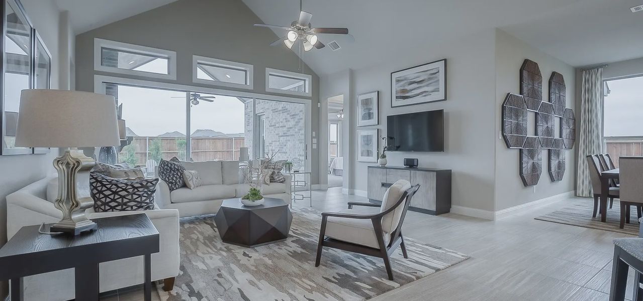 Representative furnished interior of a home built from the Brookville by Chesmar Homes in Trinity Falls, McKinney (Image 3).