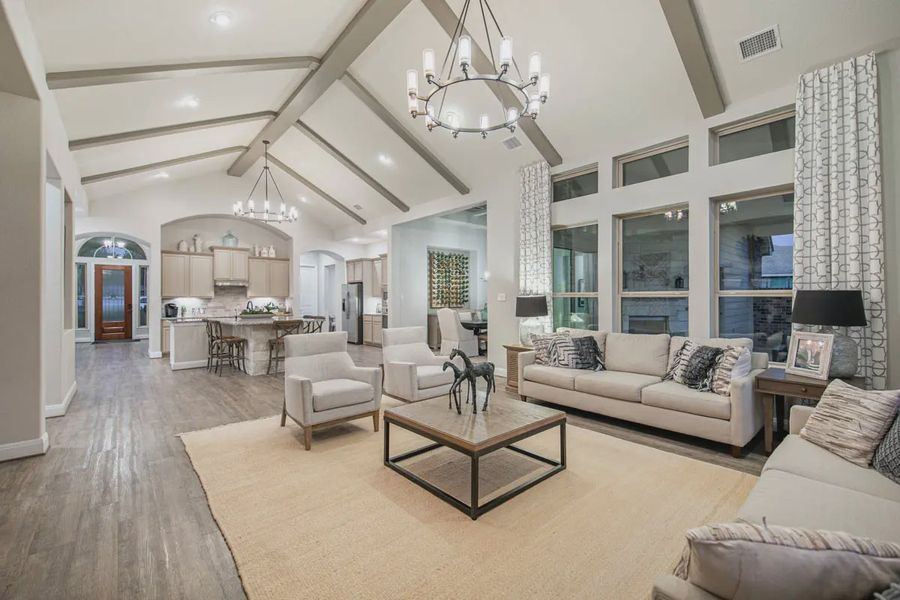 Representative furnished interior of a home built from the Lancashire by Chesmar Homes in Potranco Oaks 100's, Castroville (Image 5).