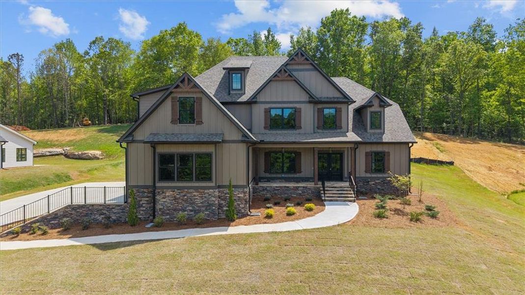 Front exterior of a new home in , Carrollton, GA, highlighting curb appeal (Image 24).