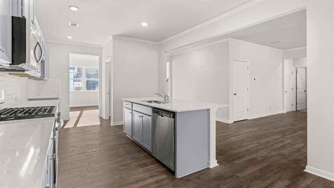 Furnished interior view inside a new home in Liberty Crossing, Braselton (Image 6).