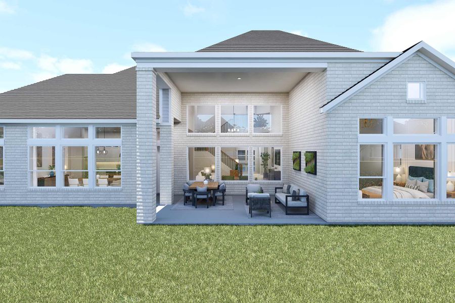 Representative exterior details of a home built from the The Chancery by David Weekley Homes in Whyburn Estate Series, Flower Mound (Image 3).