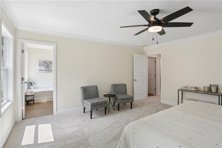 Furnished interior view inside a new home in , Flowery Branch (Image 10).
