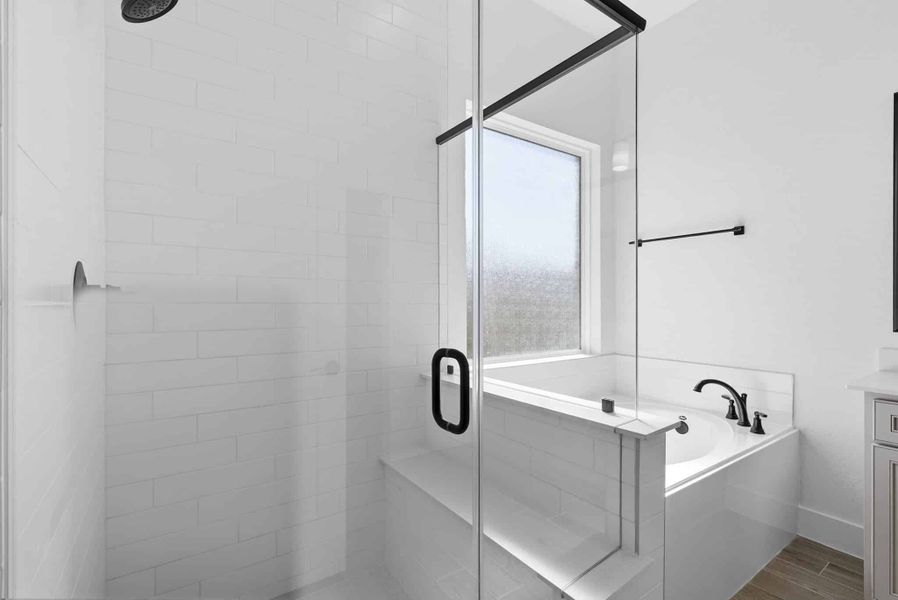 Furnished interior view inside a new home in Bridgeland, Cypress (Image 7). Furnished interior view inside a new home in Bridgeland, Cypress (Image 7).