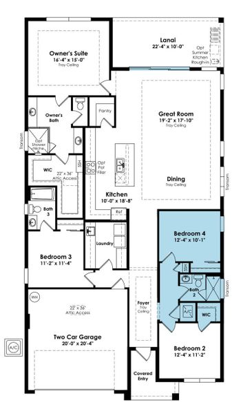 2D floor plan layout of this home in Mosaic, Port St. Lucie, FL (Image 4). 2D floor plan layout of this home in Mosaic, Port St. Lucie, FL (Image 4).