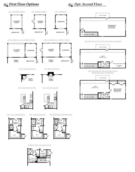 2D floor plan layout for the Stanley by Eastwood Homes in The Grove at Bratton Park, York, SC (Image 5).