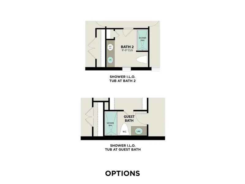 2D floor plan layout for the The Elizabeth A by Davidson Homes LLC in Lago Mar, Texas City, TX (Image 4).