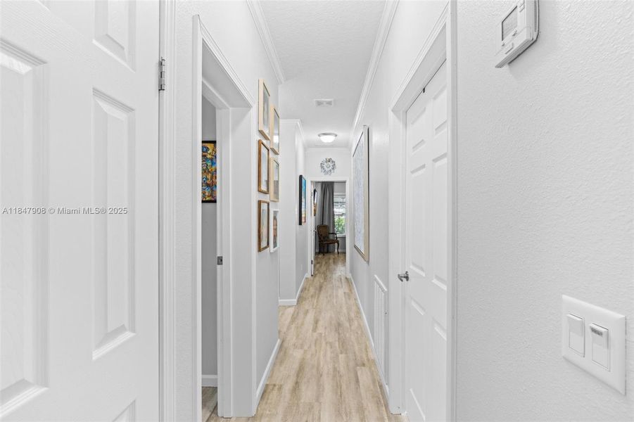 Hallway into bedrooms