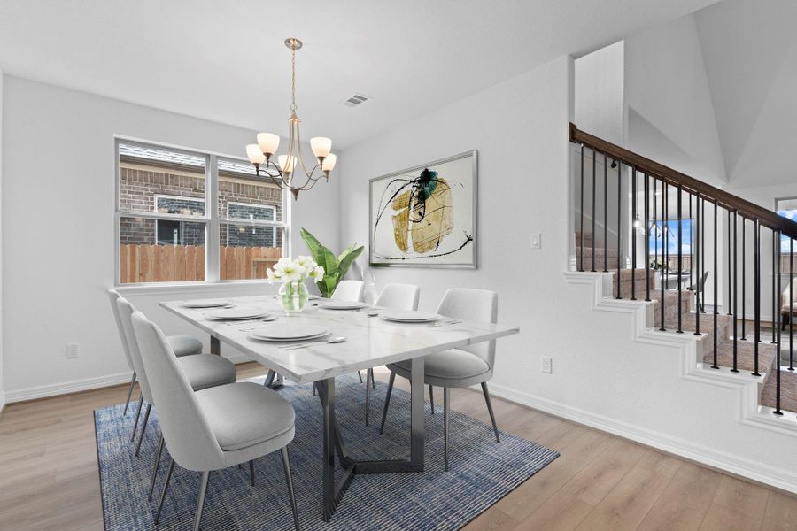 The dining area is a perfect blend of style and functionality, providing an inviting space for memorable meals and gatherings. The dining area is a perfect blend of style and functionality, providing an inviting space for memorable meals and gatherings.