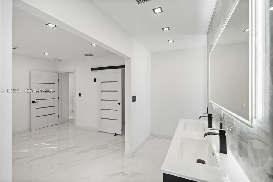 Furnished interior view inside a new home in , Miami (Image 31).