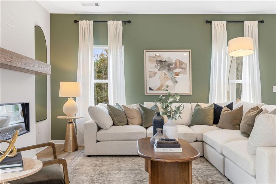 Furnished interior view inside a new home in The Bluffs, Canton (Image 14).