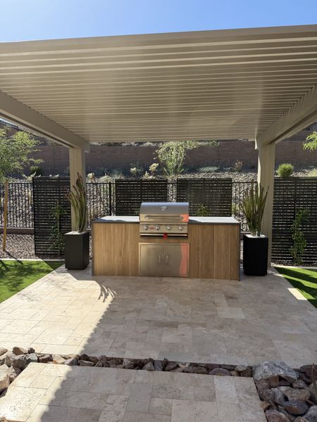 Exterior details and patio area of a home in Meridian at Northpointe at Vistancia, Peoria (Image 3). Exterior details and patio area of a home in Meridian at Northpointe at Vistancia, Peoria (Image 3).