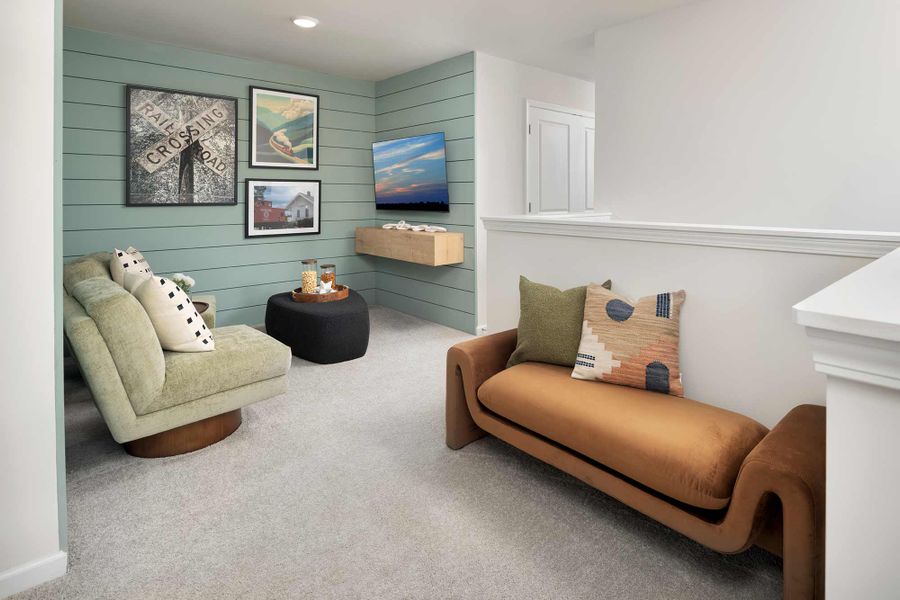 Representative furnished interior of a home built from the The Wingspan II by David Weekley Homes in The Townes at Cadia Village, Matthews (Image 3). Representative furnished interior of a home built from the The Wingspan II by David Weekley Homes in The Townes at Cadia Village, Matthews (Image 3).