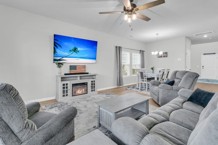 Furnished interior view inside a new home in Sweetgrass at Summers Corner, Summerville (Image 11).
