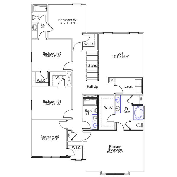 2D floor plan layout of this home in Dove Hollow, Chesnee, SC (Image 4).