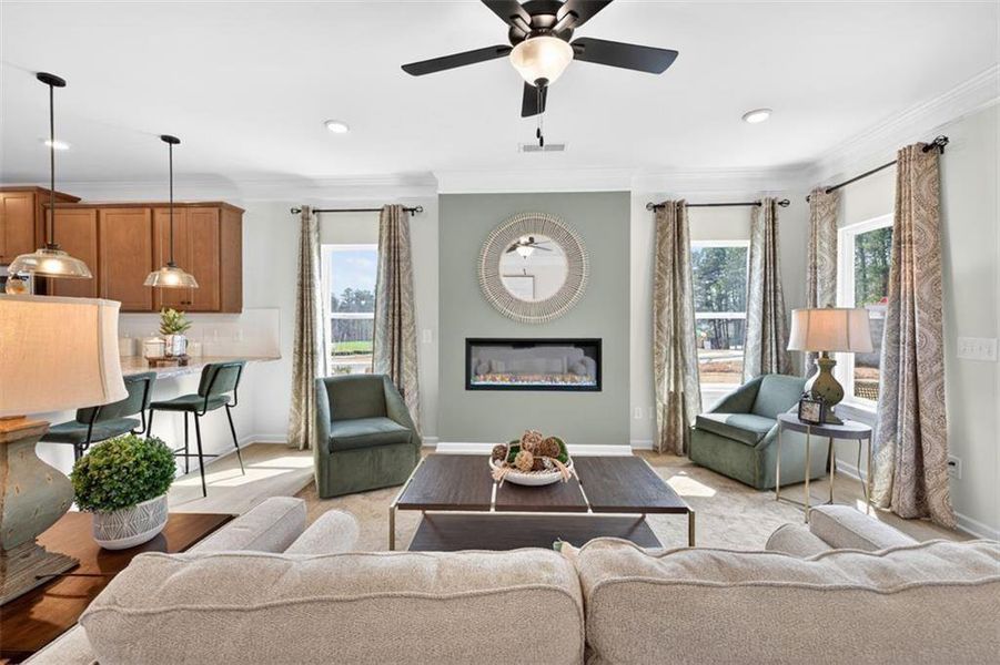 Furnished interior view inside a new home in Oakmont, Dallas (Image 37).