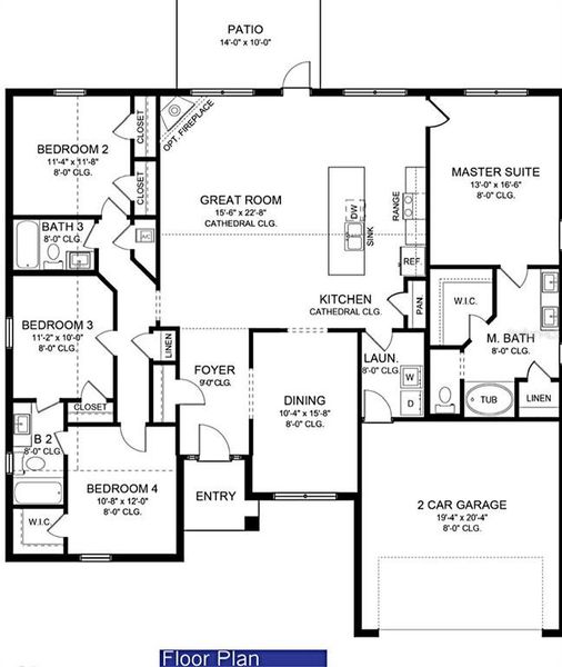 2D floor plan layout of this home in Venice, Venice, FL (Image 3).