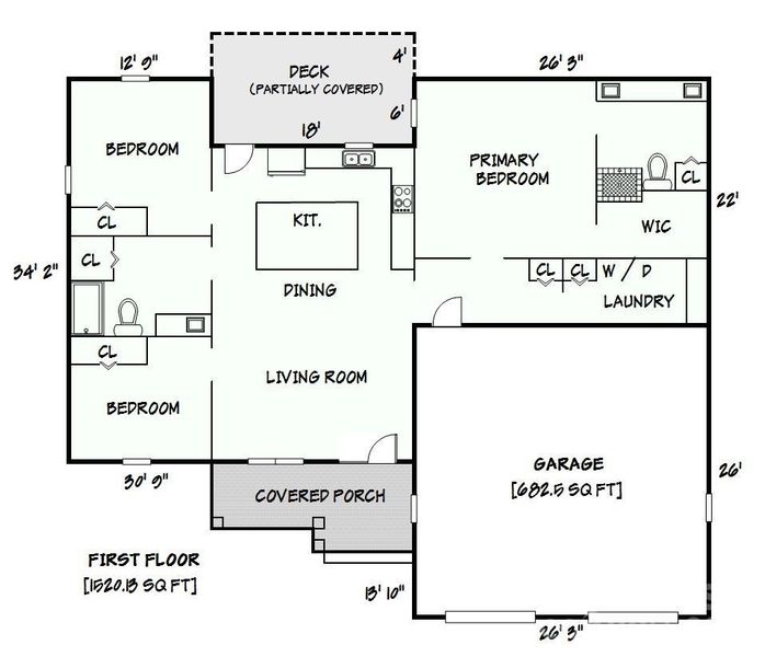 2D floor plan layout of this home in , Lenoir, NC (Image 5).