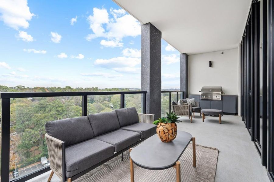 Exterior details and patio area of a home in The Dillon Buckhead, Atlanta (Image 23). Exterior details and patio area of a home in The Dillon Buckhead, Atlanta (Image 23).