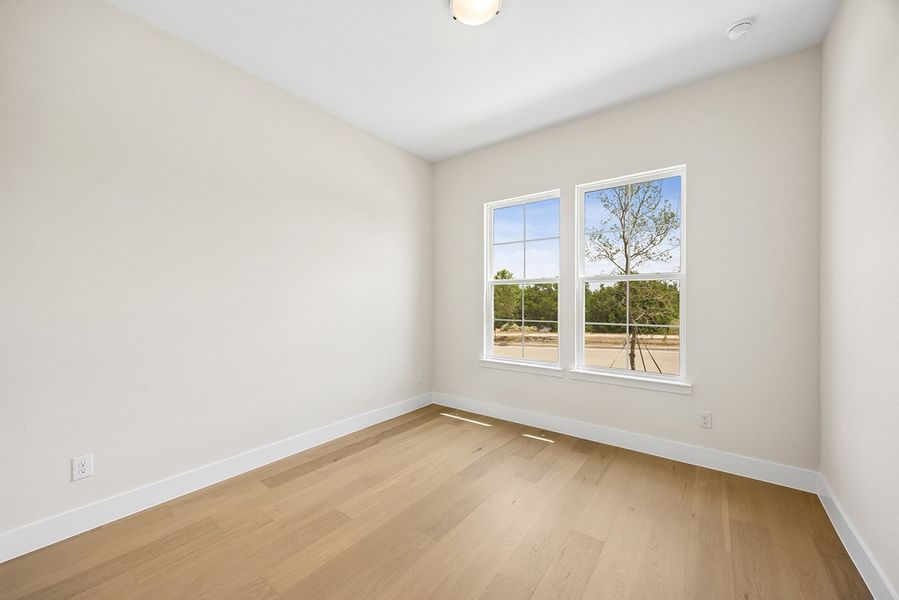 Representative unfurnished interior of a home built from the Mirella by Landon Homes in Fields - East Village, Frisco (Image 23). Representative unfurnished interior of a home built from the Mirella by Landon Homes in Fields - East Village, Frisco (Image 23).