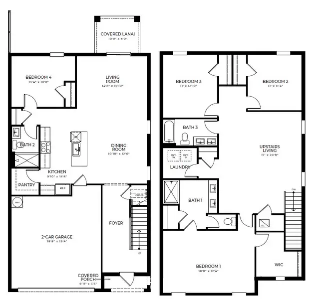 2D floor plan layout for the Robie by D.R. Horton in Reserve at Jupiter, Jupiter, FL (Image 3). 2D floor plan layout for the Robie by D.R. Horton in Reserve at Jupiter, Jupiter, FL (Image 3).