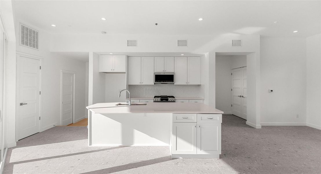 Bright, open interior space ready to flex around your life — a home office, a reading nook, or a quiet spot to unwind. Model No. 104 Shown.