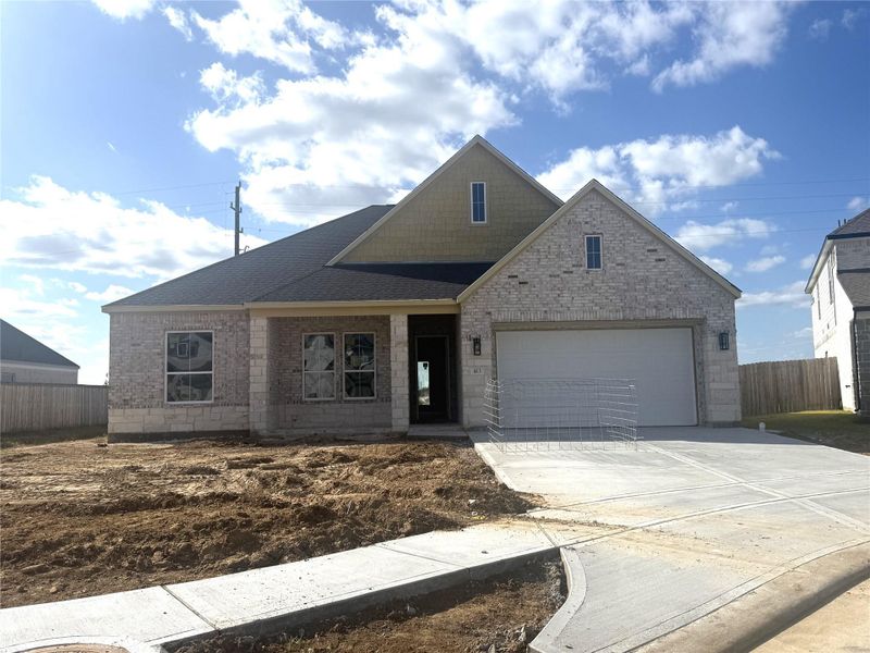 In-progress construction of a new home in Beacon Hill, Waller, TX (Image 1).