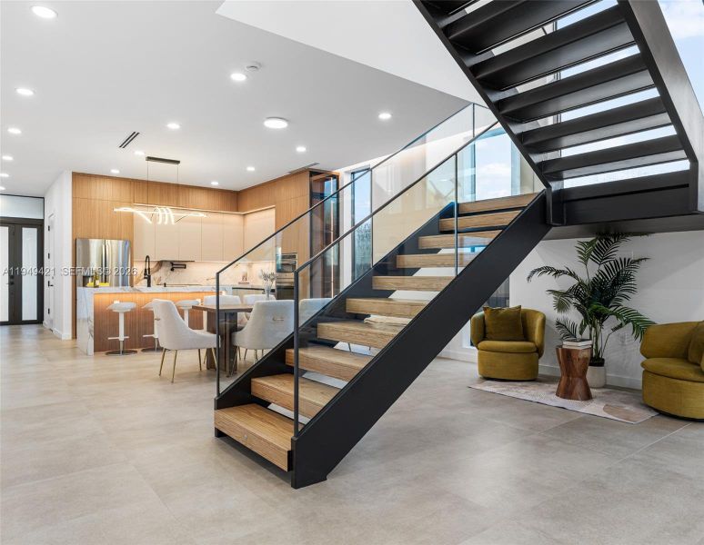 Furnished interior view inside a new home in , Miami (Image 15).