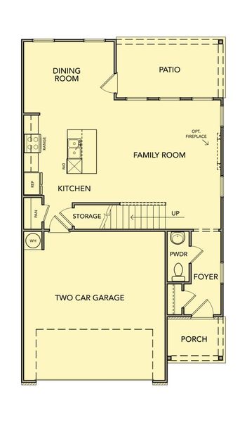 2D floor plan layout for the Manor by Kerley Family Homes in Sawmill Creek, Austell, GA (Image 3).