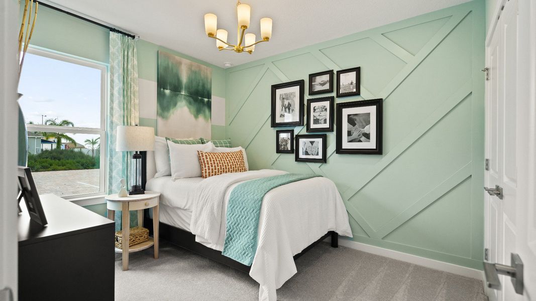 Castaway Model Secondary Bedroom, new home plan available at Liberty Trace in Haines City, fl