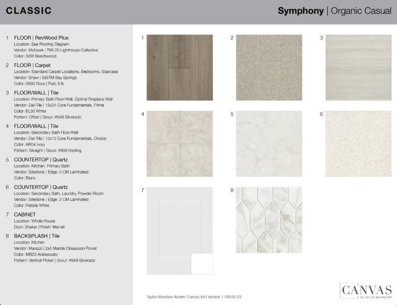 1604 Mulberry Oak Lane design selections! This home is currently under construction and selections are subject to change.