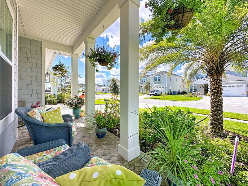 Exterior details and patio area of a home in Seabrook Village at Seabrook, Ponte Vedra (Image 3).