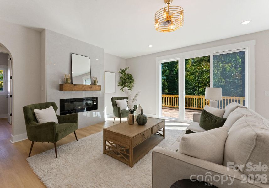 Living Room with Fireplace