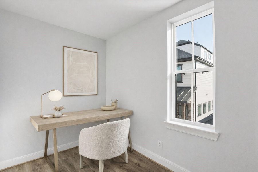 Home Office Space Virtually Staged