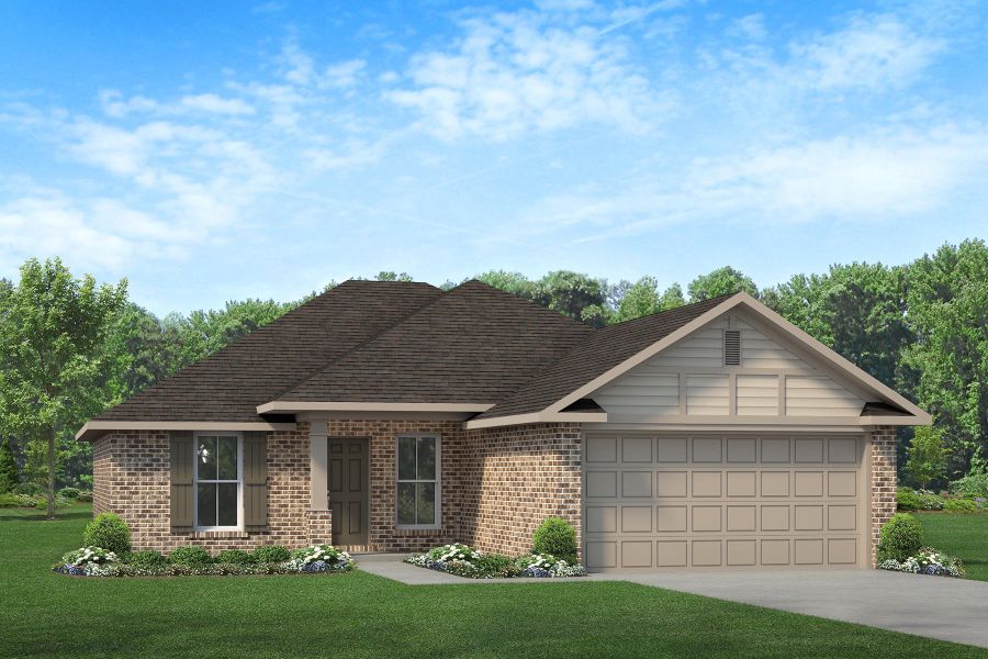 Representative exterior photo of a completed home built from the Plan 1305 by Adams Homes in McNeely Farms, Mount Ulla, NC (Image 2).