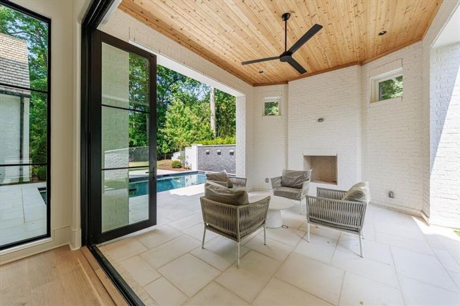 Exterior details and patio area of a home in , Atlanta (Image 50). Exterior details and patio area of a home in , Atlanta (Image 50).