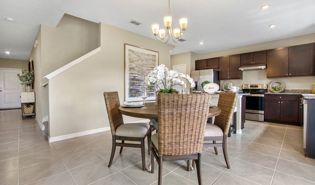 Dining area for meals with family