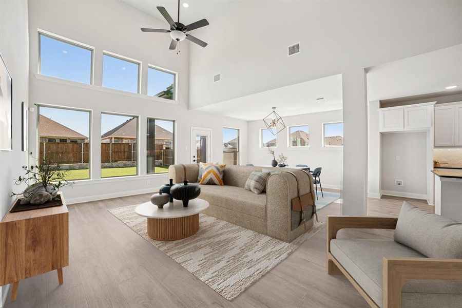 Furnished interior view inside a new home in Creekshaw – Classic, Royse City (Image 12). Furnished interior view inside a new home in Creekshaw – Classic, Royse City (Image 12).