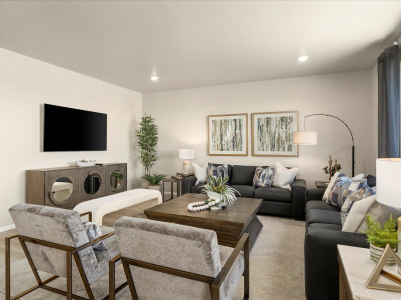 Furnished interior view inside a new home in Poudre Heights: The Lakes Collection, Windsor (Image 8).