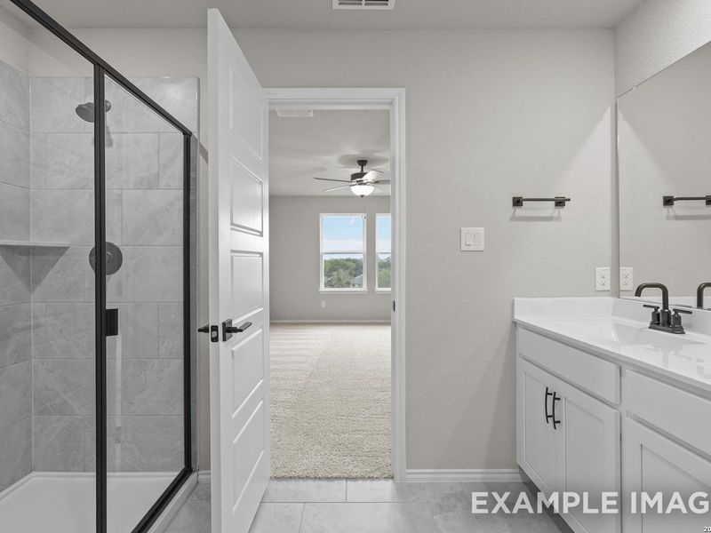 Furnished interior view inside a new home in Horizon Pointe, Converse (Image 10).