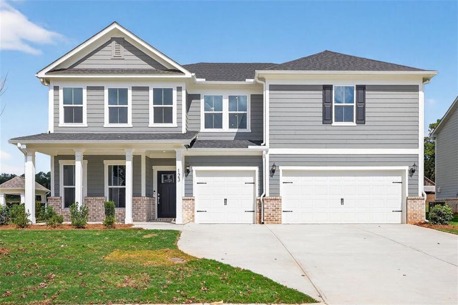 Front exterior of a home in the Hamilton Place community, located in Cartersville, GA (Image 9).