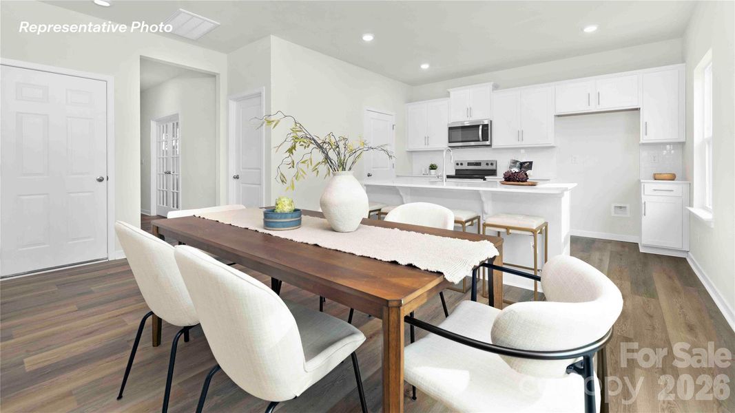 Furnished interior view inside a new home in Cline Village, Conover (Image 6). Furnished interior view inside a new home in Cline Village, Conover (Image 6).