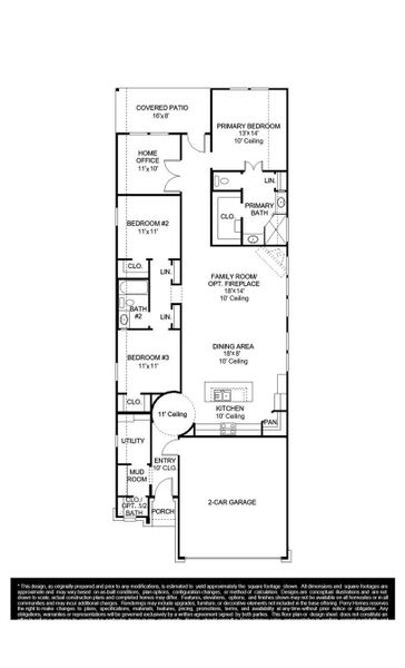2D floor plan layout of this home in Wildtree, Magnolia, TX (Image 2).
